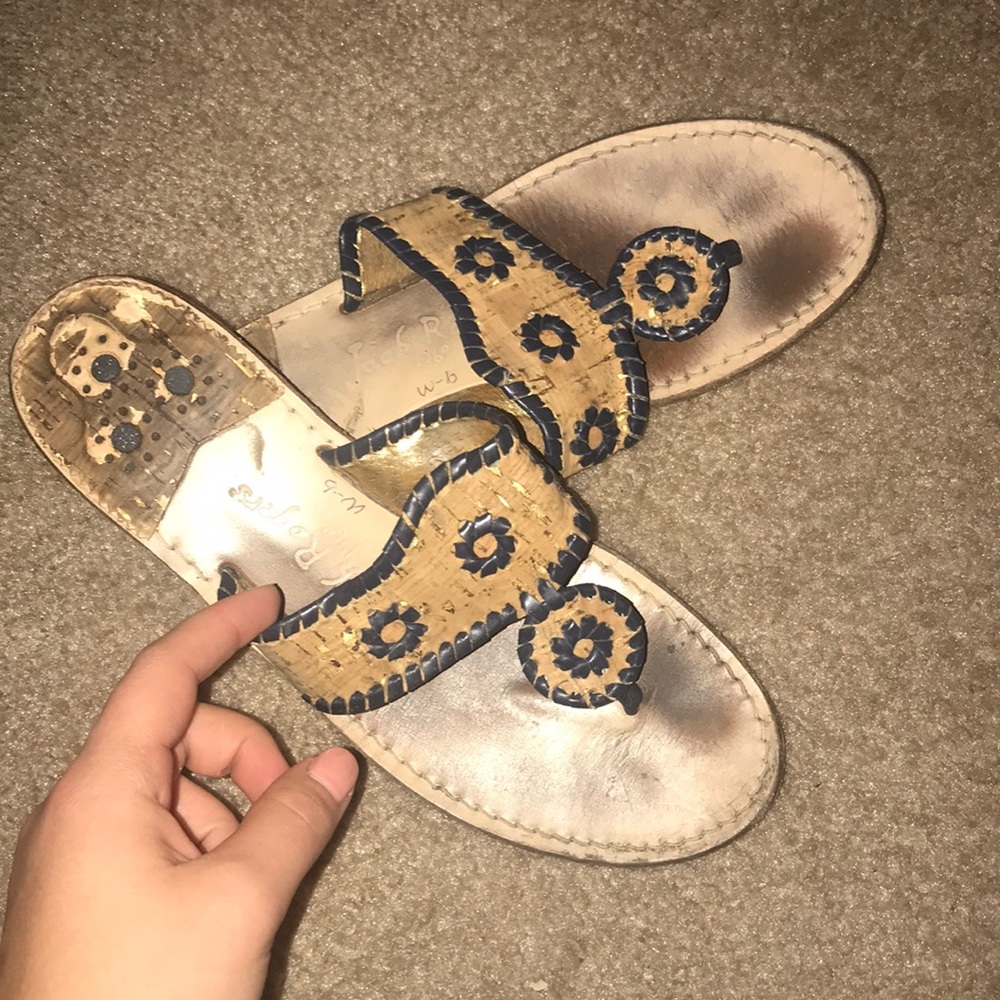 Cork and Navy Jack Rogers